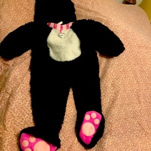 Black/Pink warm kitty cat child costume pj’s